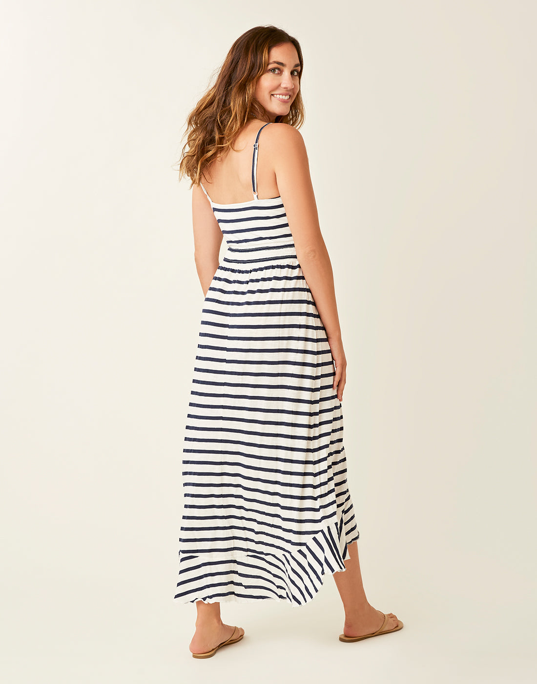 Nora Dress: Navy Mali Stripe - FINAL SALE