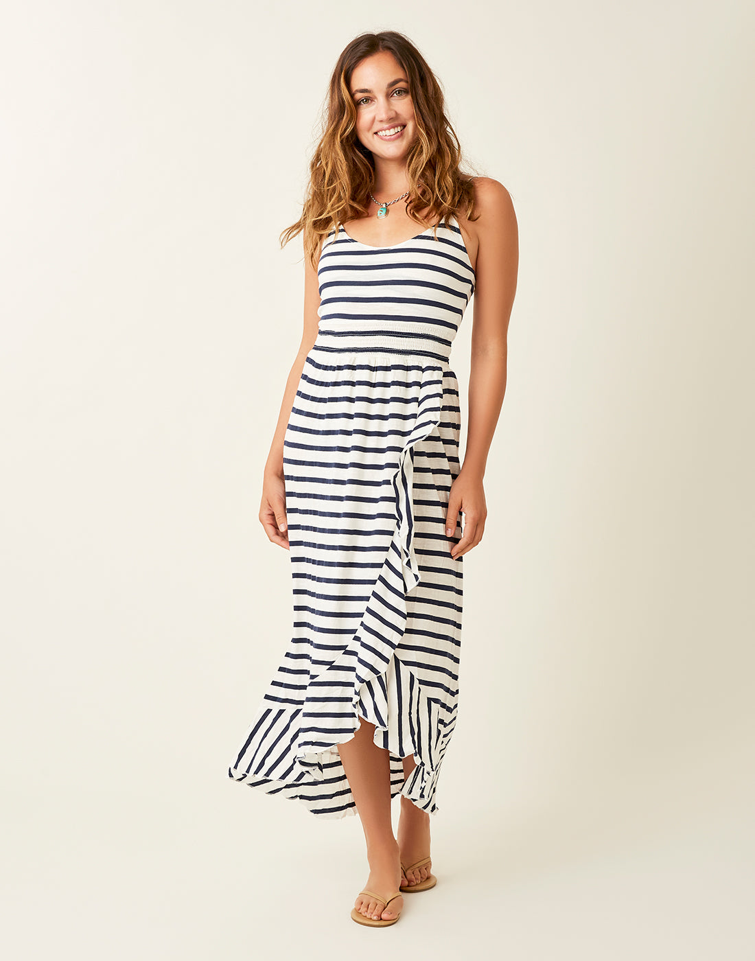 Nora Dress: Navy Mali Stripe - FINAL SALE