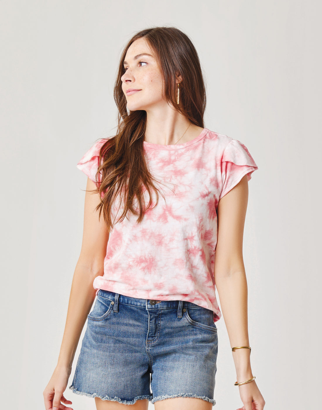 Mila Top: Grapefruit Tie Dye