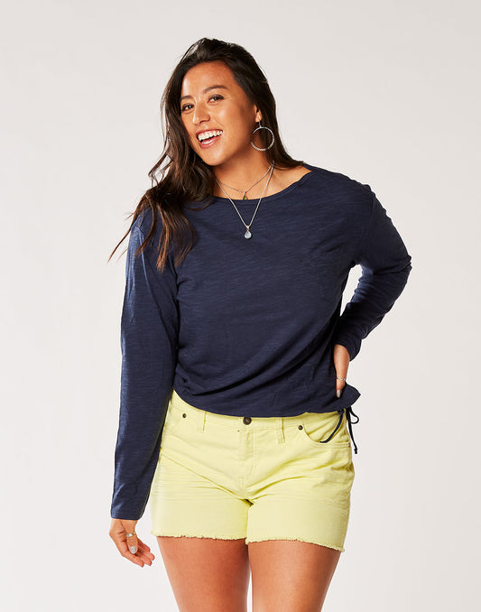 Lorena Top: Navy - FINAL SALE