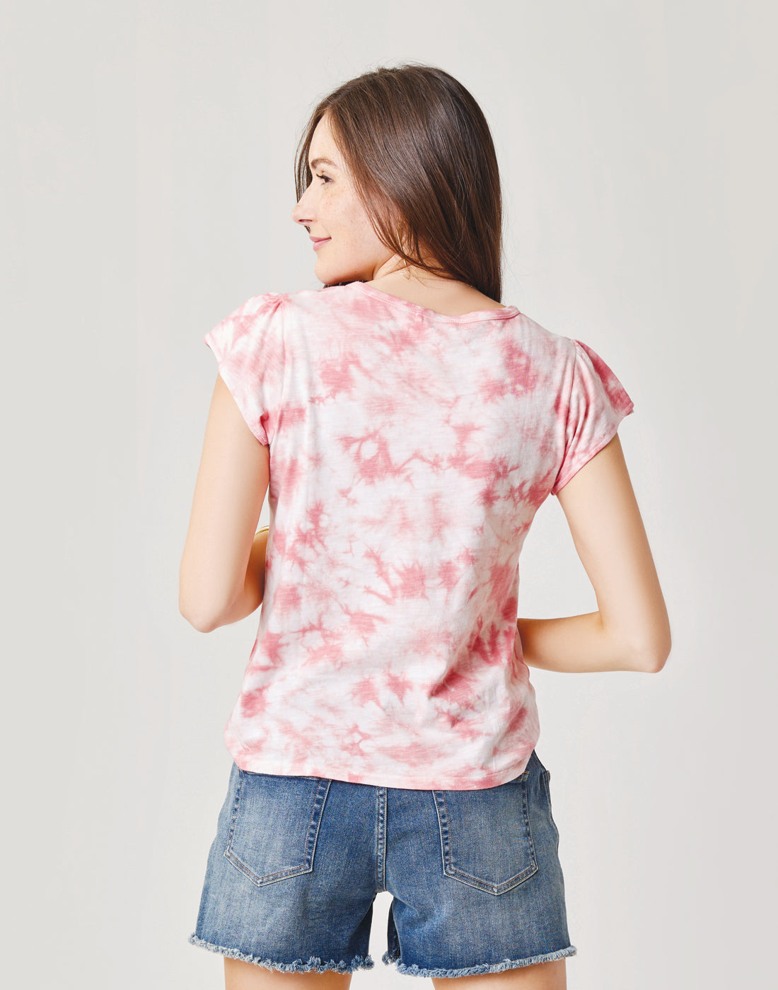 Mila Top: Grapefruit Tie Dye